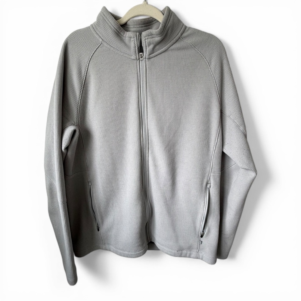 Mondetta Outdoor Project Gray Textured Zip Jacket Large